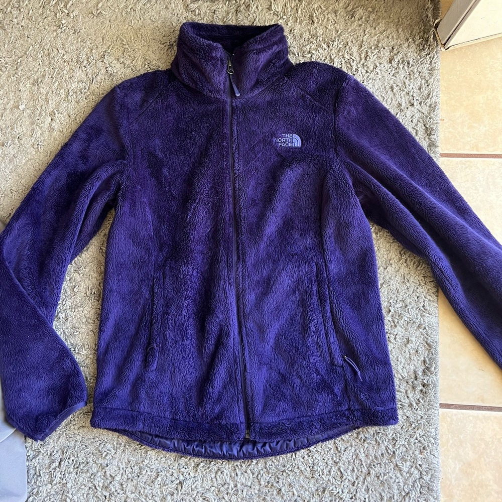North face fur zip up jacket